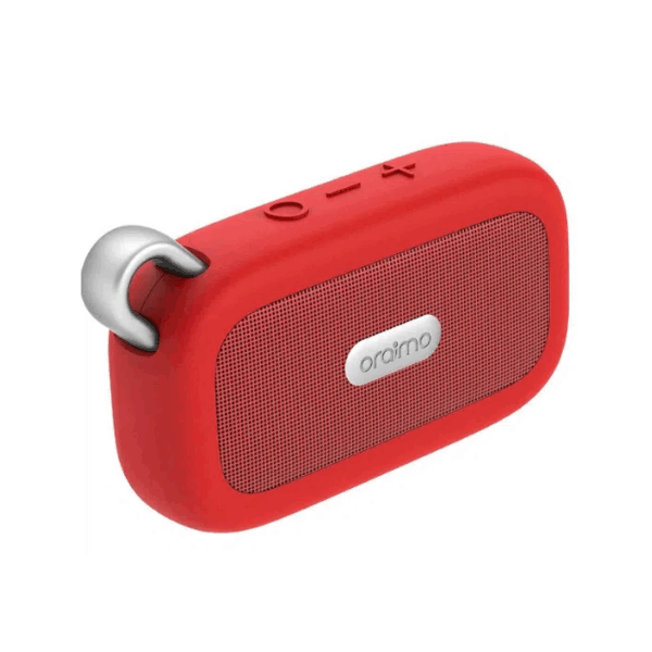 اسپیکر بلوتوث اورایمو مدل OBS-04S | کوچک، ضد آب (IPX7) و قابل حمل با صدای استریو | اتصال بی‌سیم و باسیم (قرمز)