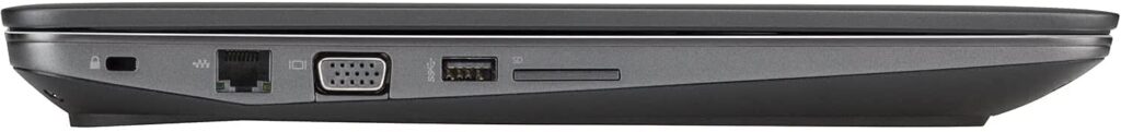 نمای کناری HP ZBook 15 G3 با پورت‌های متنوع-1