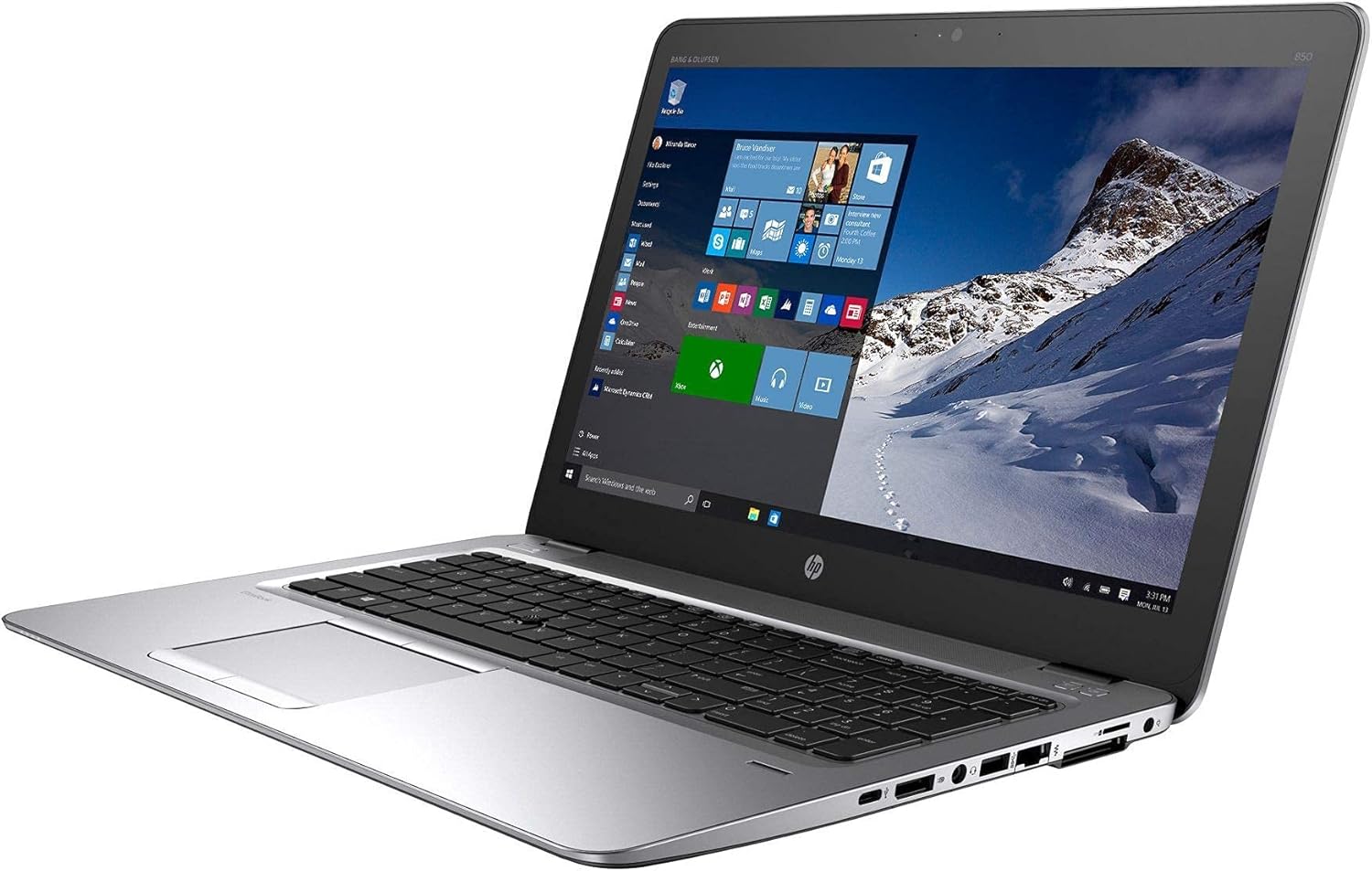 ضخامت باریک لپ‌تاپ HP EliteBook 850 G3 در نمای جانبی