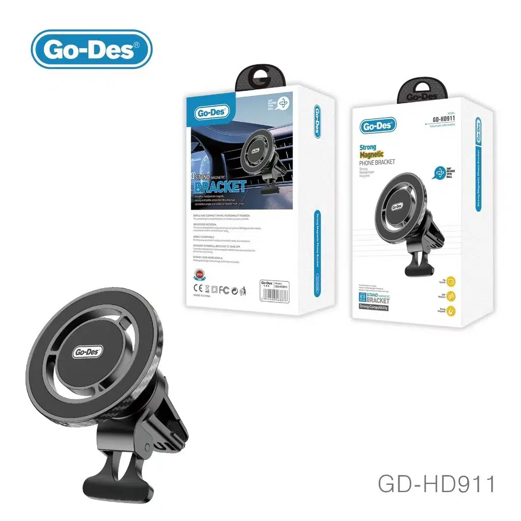نگهدارنده مغناطیسی گوشی Go Des مدل GD HD911 با چرخش 360 درجه و آهنربای قوی 1