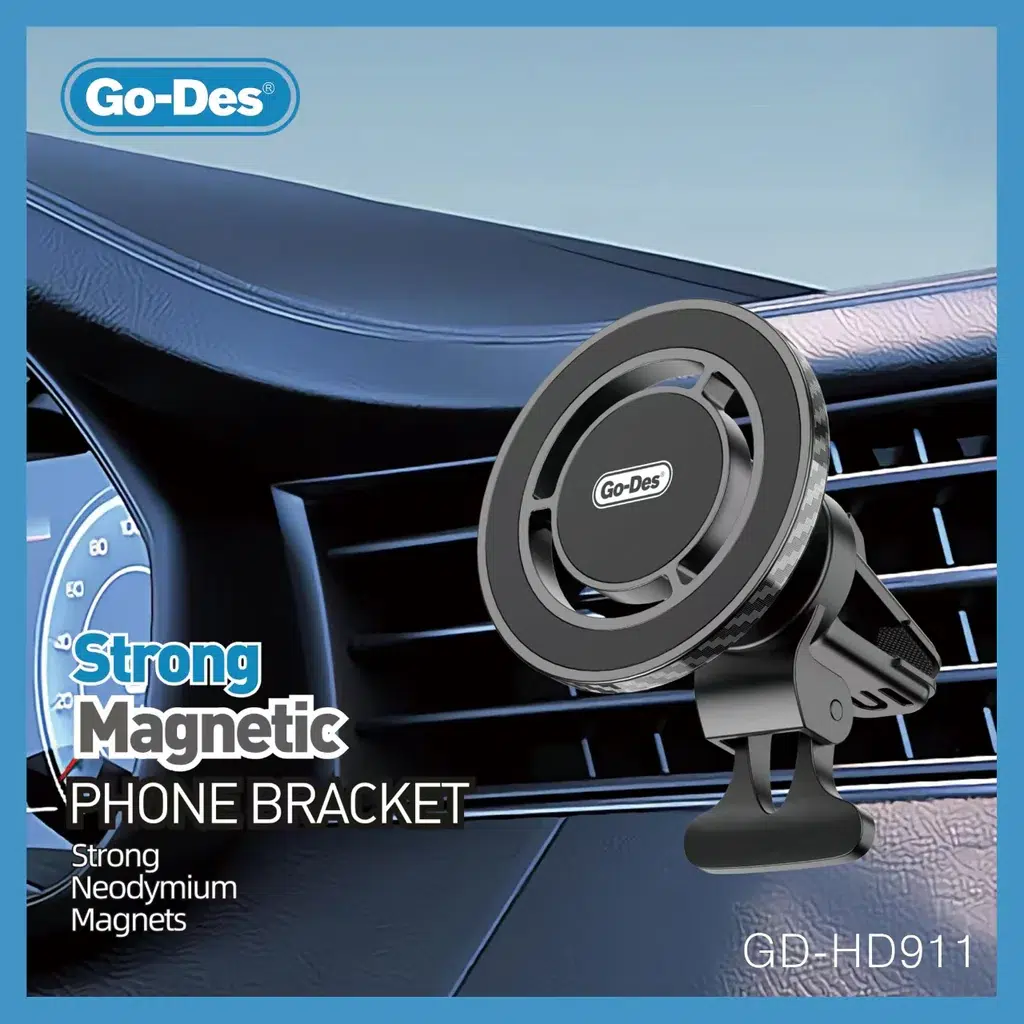 نگهدارنده مغناطیسی گوشی Go Des مدل GD HD911 با چرخش 360 درجه و آهنربای قوی