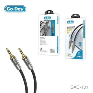 نمای نزدیک از کانکتور طلایی کابل صوتی GAC-101