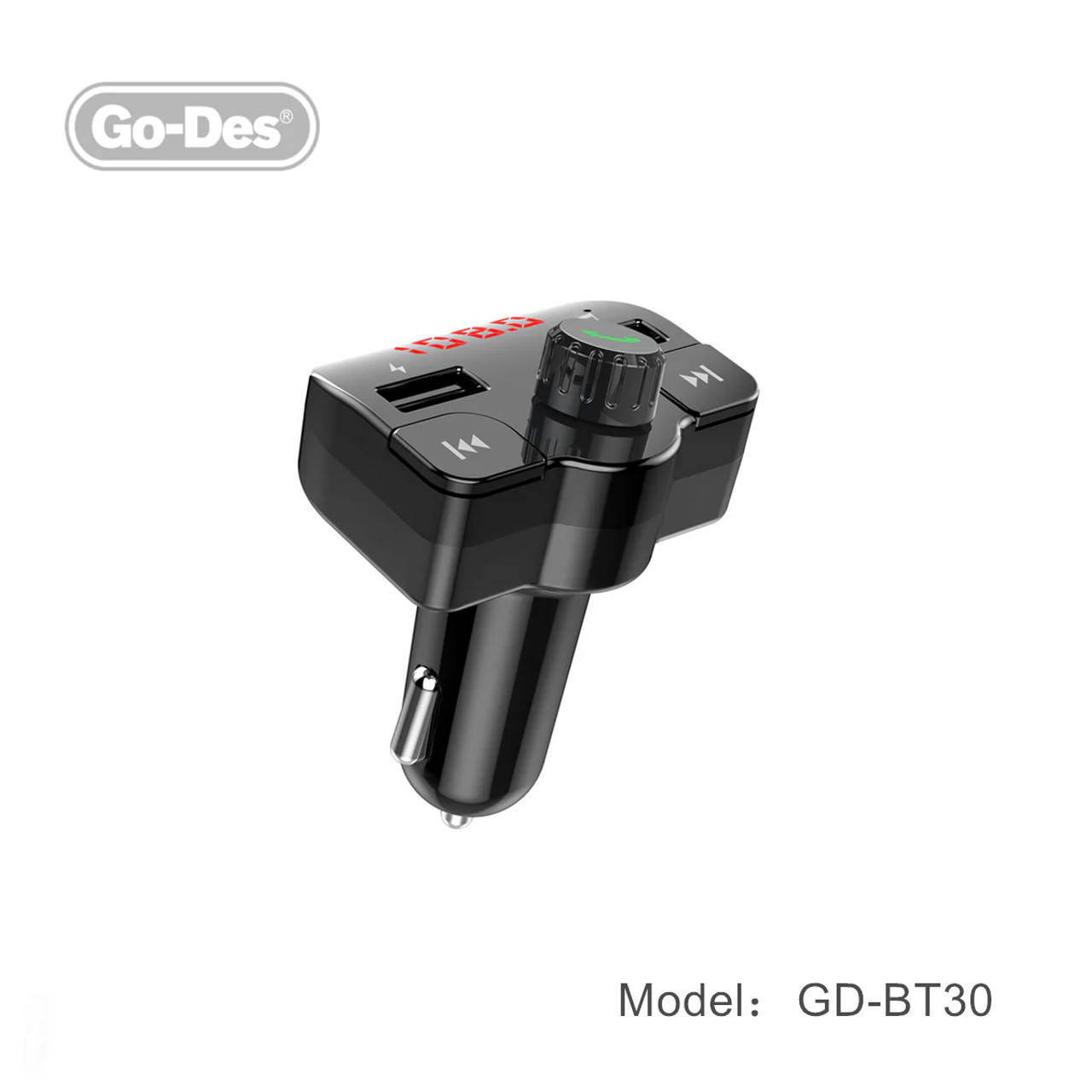 خرید و قیمت فرستنده اف‌ام بلوتوثی خودرو Go-Des GD-BT30 با شارژر