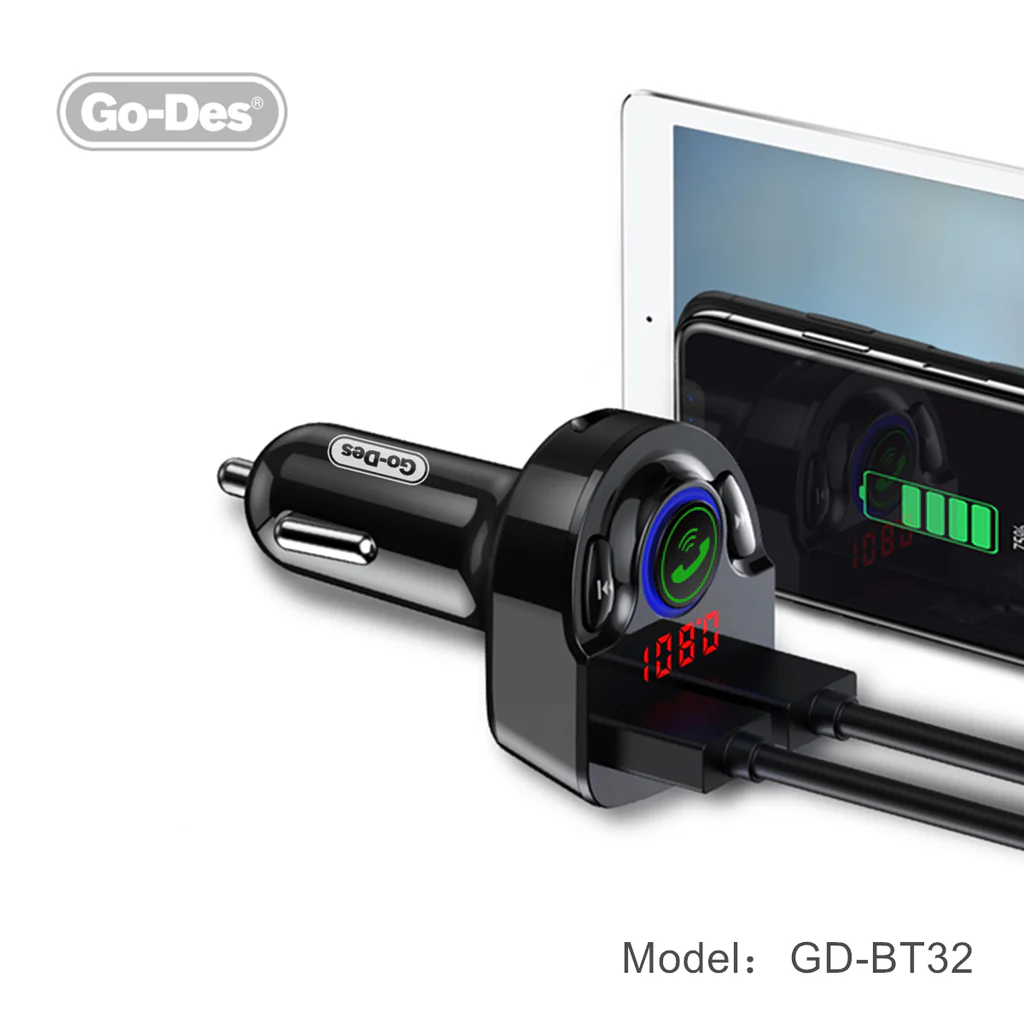 اتصال موبایل به ضبط خودرو از طریق بلوتوث Go-Des GD-BT32