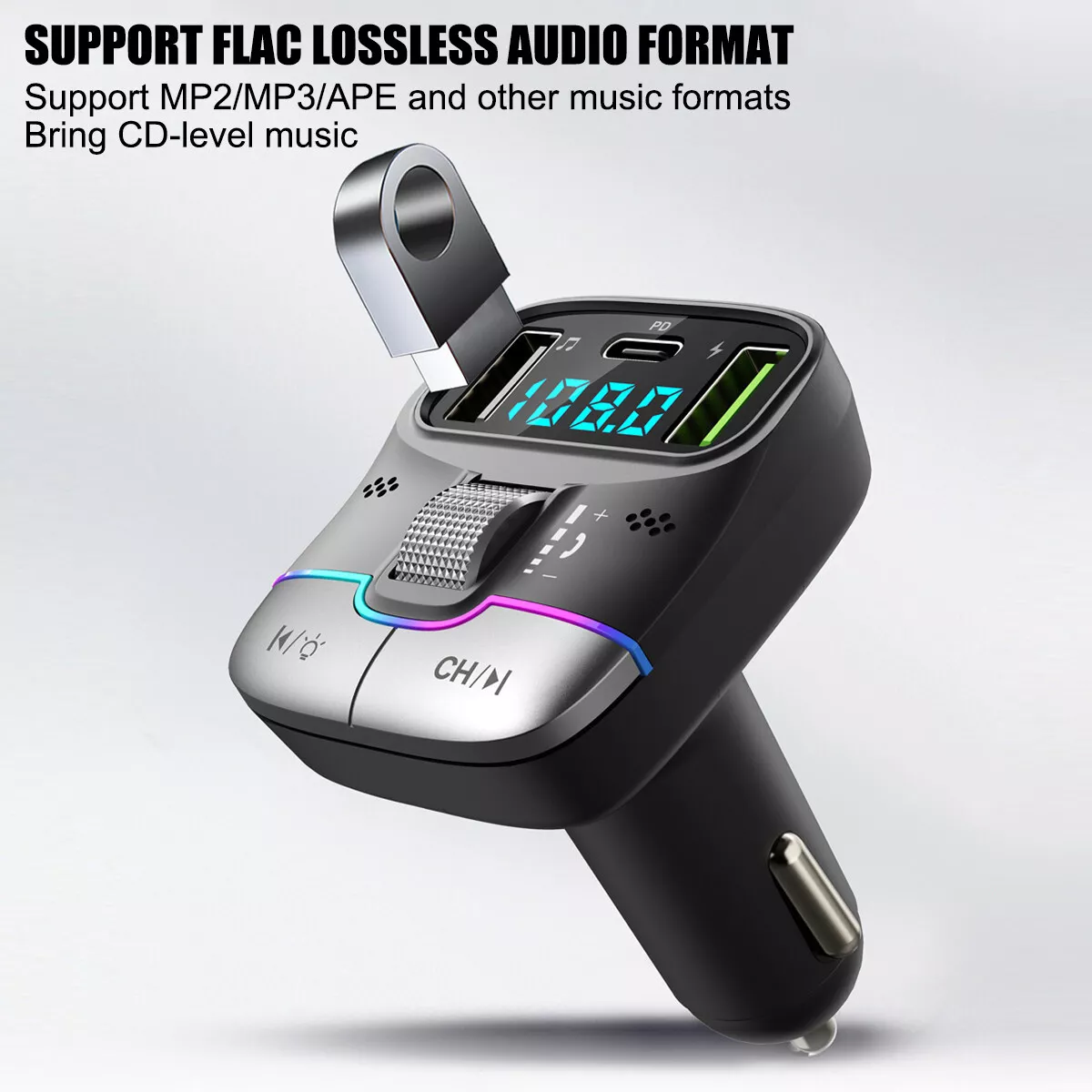 GO-DES GD-BT39؛ پخش‌کننده FM، شارژر سریع PD و بلوتوث در یک دستگاه