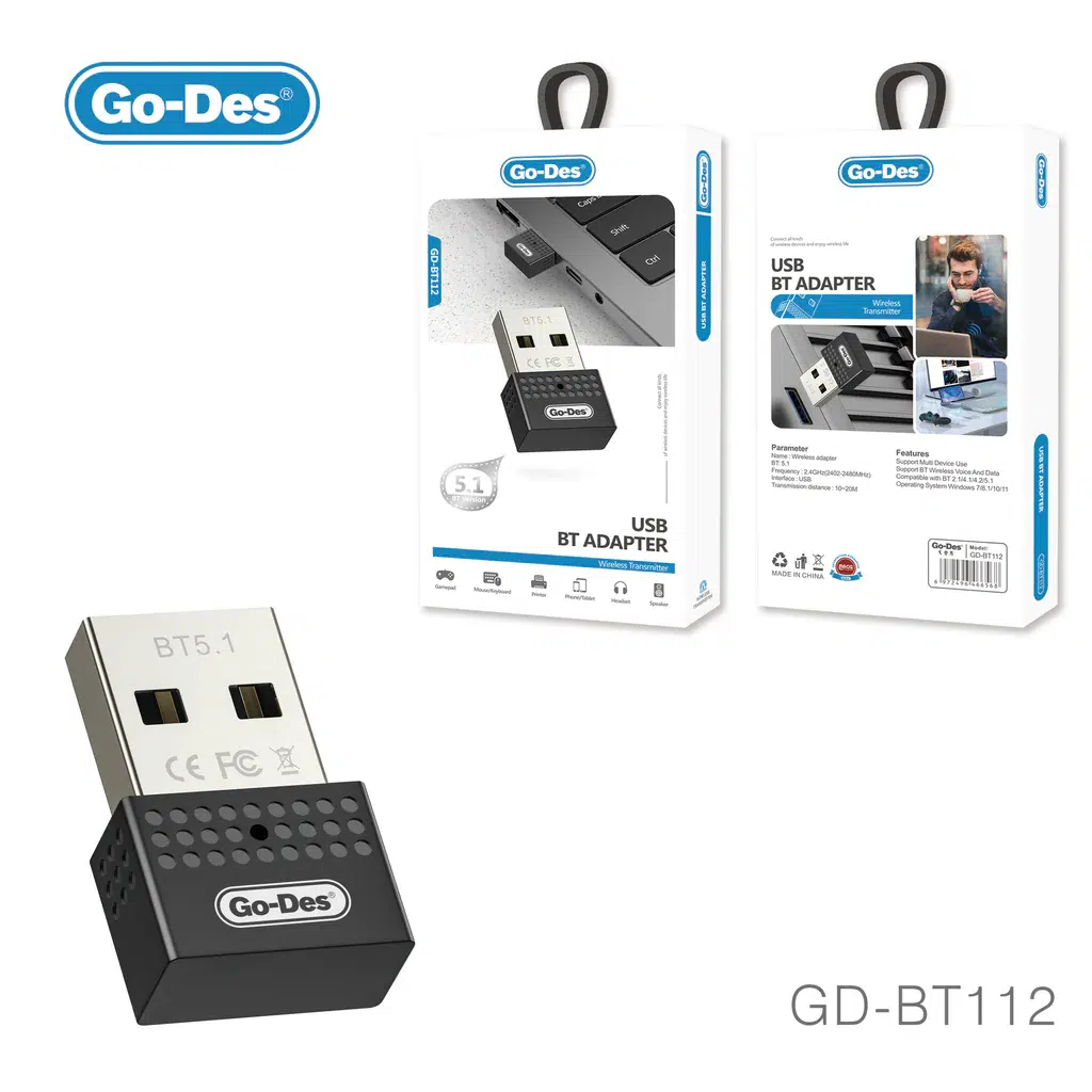 بسته‌بندی اورجینال دانگل بلوتوث GD-BT112