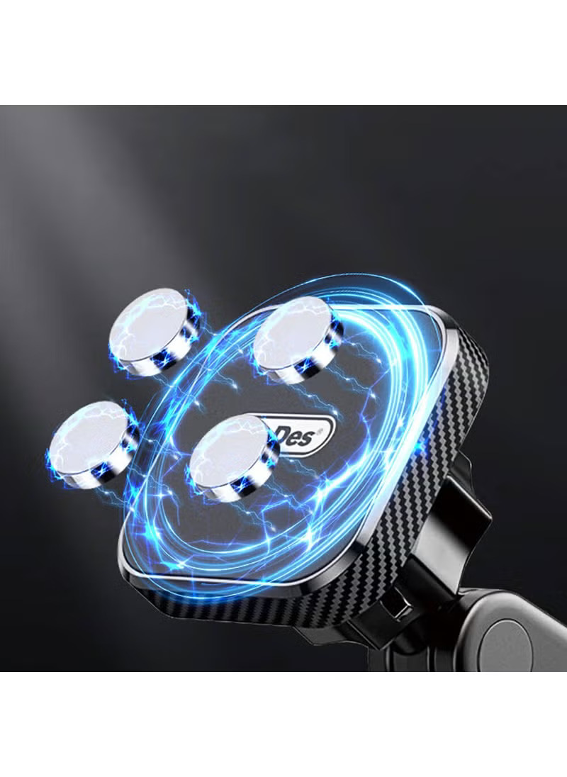 پایه نگهدارنده گوشی Go-Des GD-HD303 نصب‌شده روی فرمان خودرو