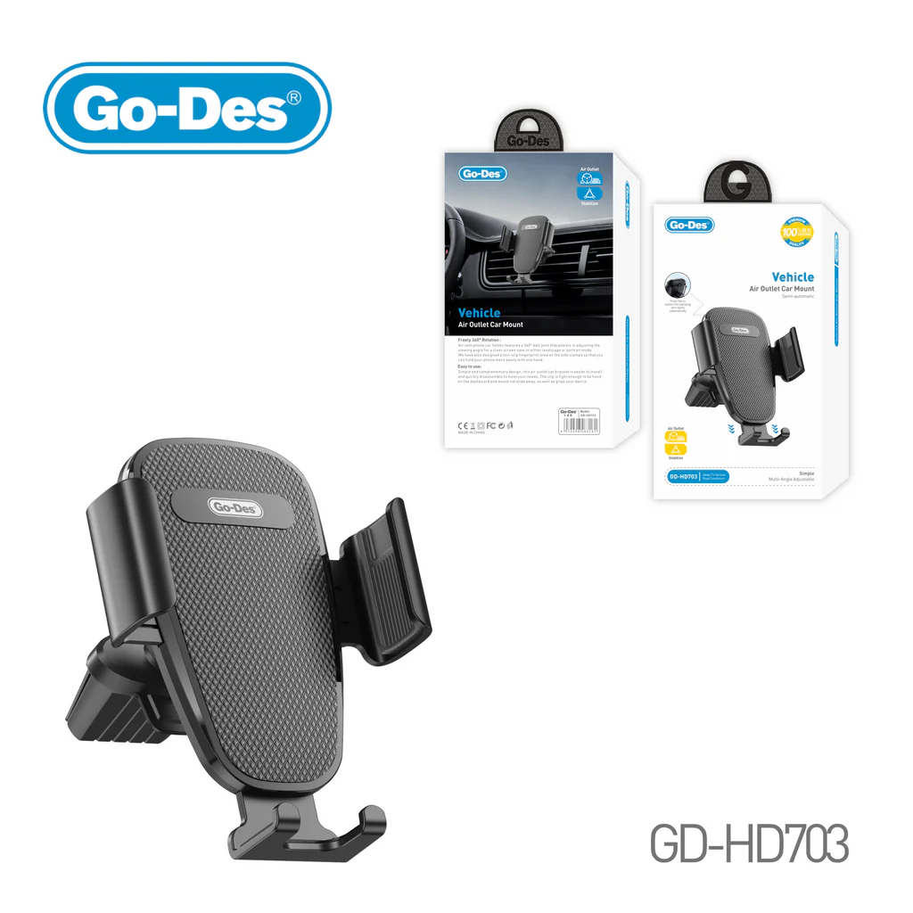 پایه نگهدارنده مغناطیسی گوشی Go-Des مدل GD-HD703 با طراحی مدرن