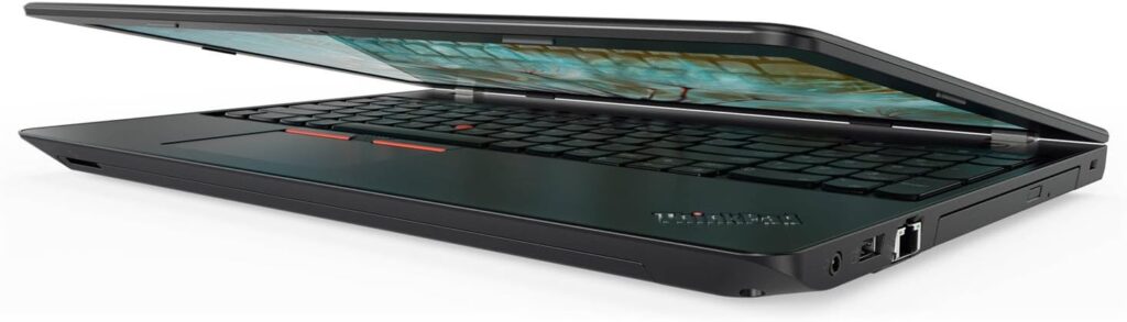 نمای جانبی لپ‌تاپ استوک Lenovo E575 با حافظه SSD