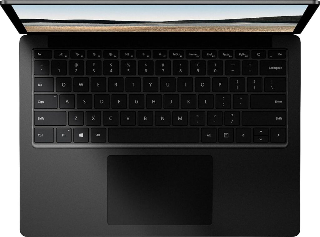 تصویر کیبورد با نور پس‌زمینه لپ تاپ Microsoft Surface Laptop 4