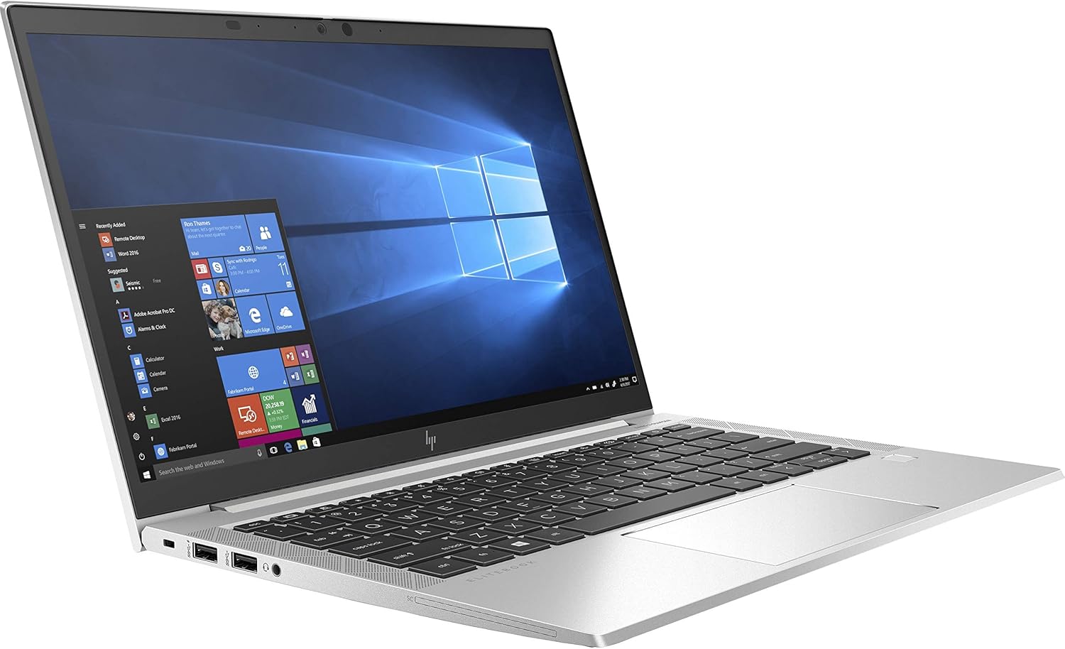 نمای جانبی لپ‌تاپ اچ‌پی EliteBook 830 G7 با بدنه فلزی و مقاوم