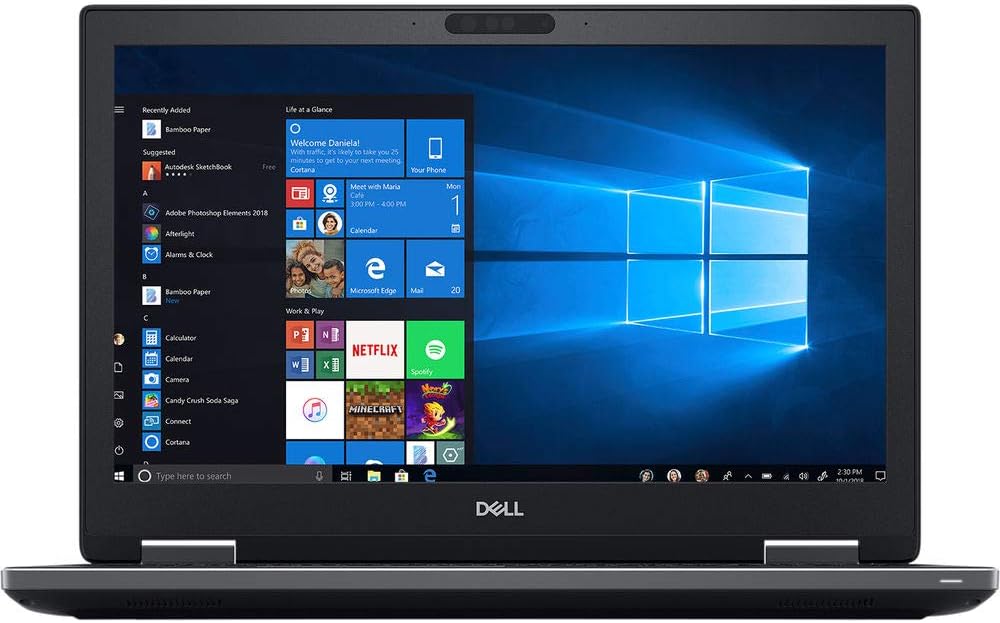 نمای نزدیک لپ تاپ Dell Precision 7530 با طراحی حرفه‌ای