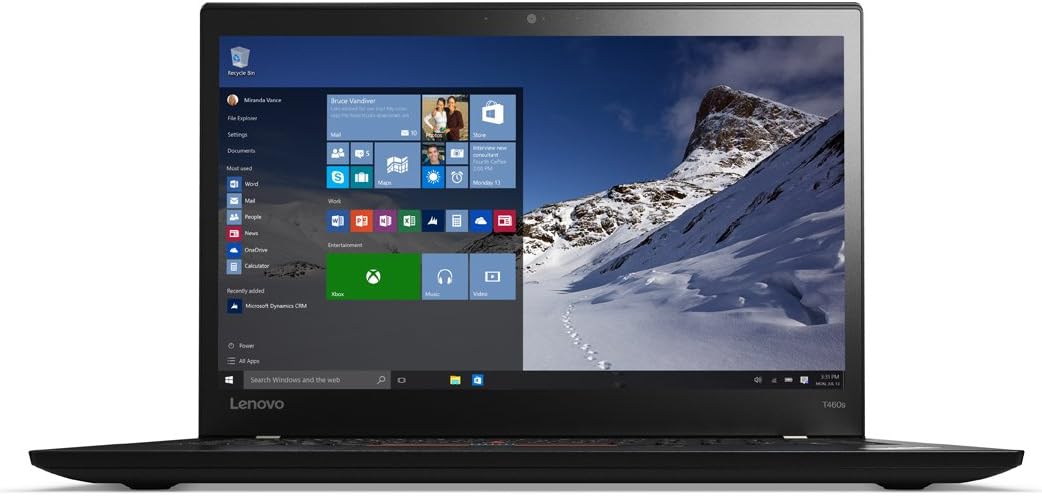 لپ تاپ Lenovo ThinkPad T460s در حالت باز