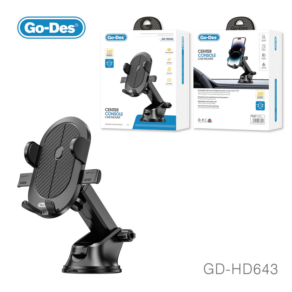 هولدر موبایل خودرو مدل GD-HD643 با بازوی تلسکوپی