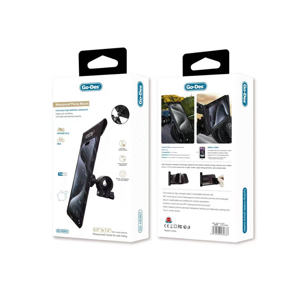 پایه نگهدارنده گوشی ضد آب Go-Des GD-HD907 با قابلیت چرخش 360 درجه