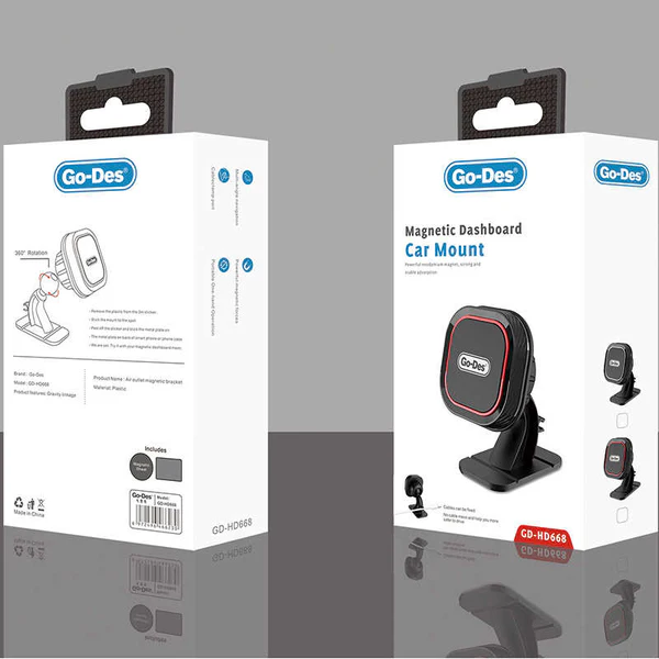 هولدر مغناطیسی Go Des GD-HD668 با چسب قوی و چرخش 360