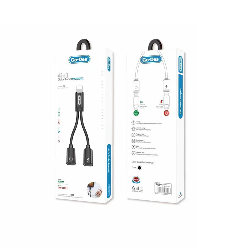کابل شارژ و صدا Lightning مدل GD-UC011