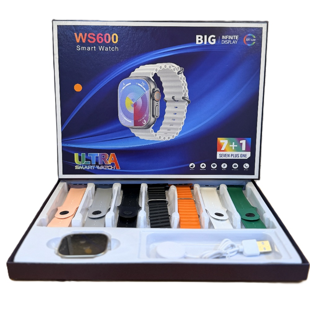 جعبه ساعت هوشمند WS600 با بندهای متنوع