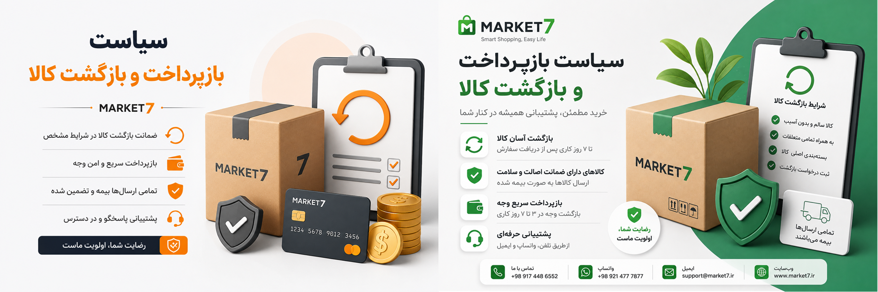 سیاست بازپرداخت و بازگشت کالا قوانین مرجوعی و لغو سفارش ir-Market7