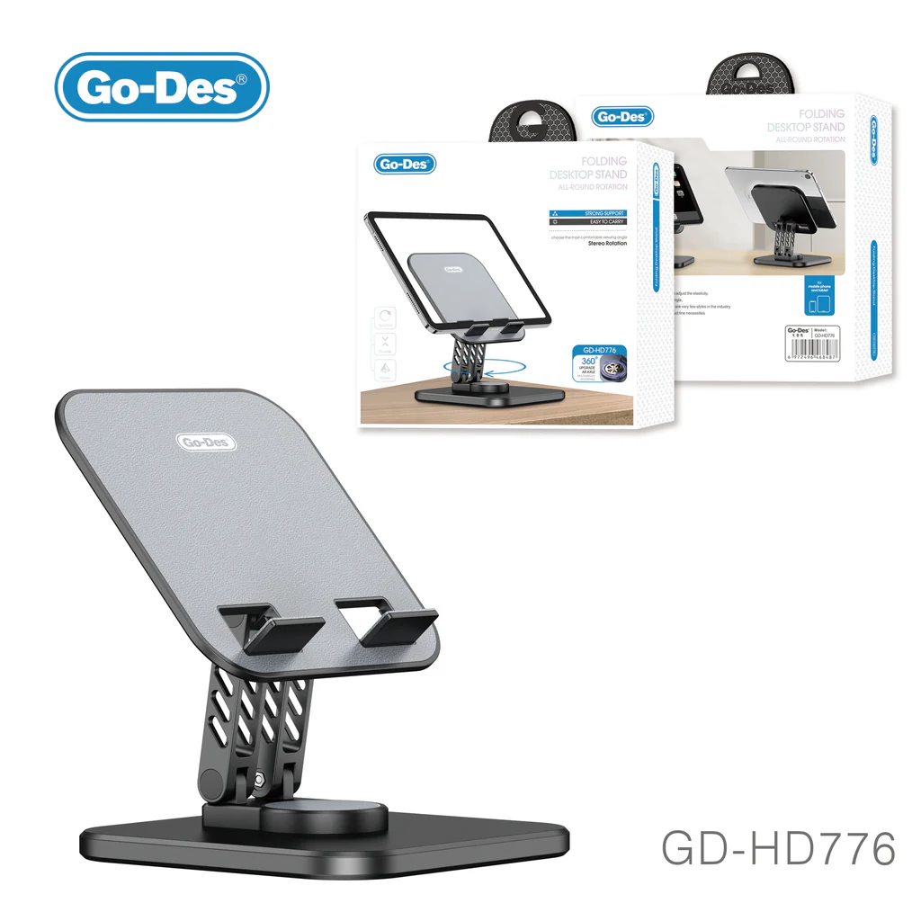 Go-Des GD-HD776 Tablet Stand, Rotating Tablet Stand, Foldable Tablet Holder