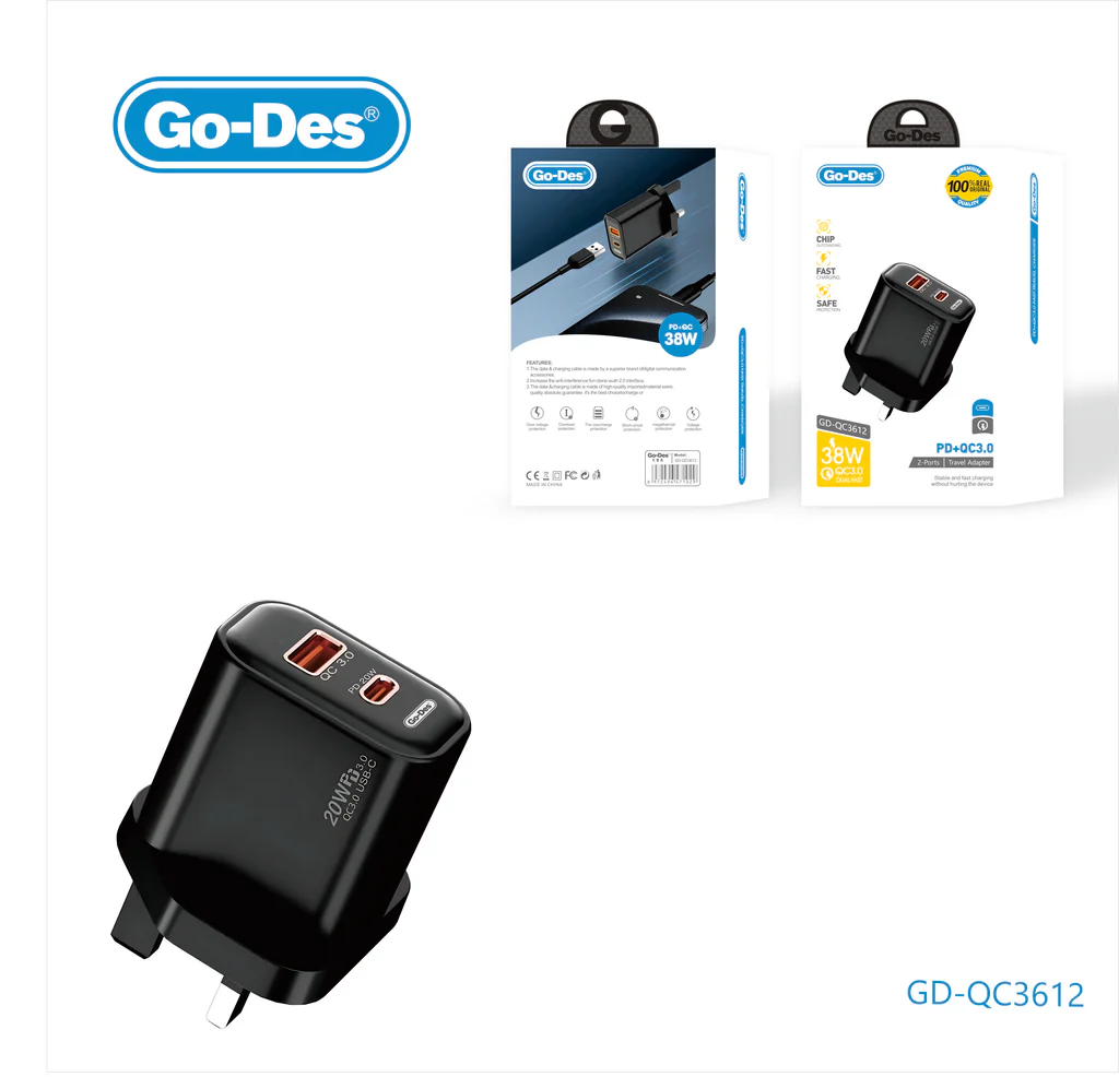 Go-Des GD-QC3612 Fast Travel Charger