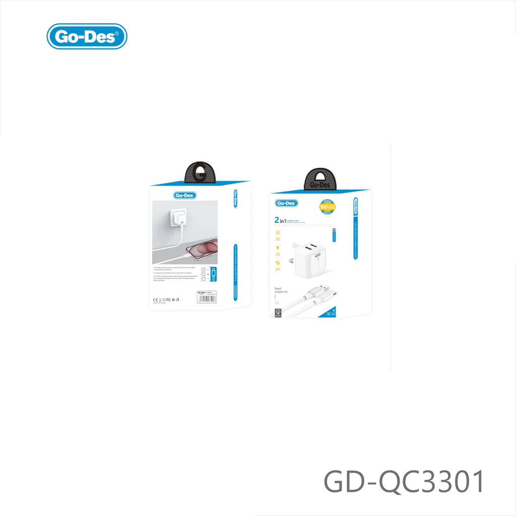 آداپتور شارژ Go-Des مدل GD-QC3301