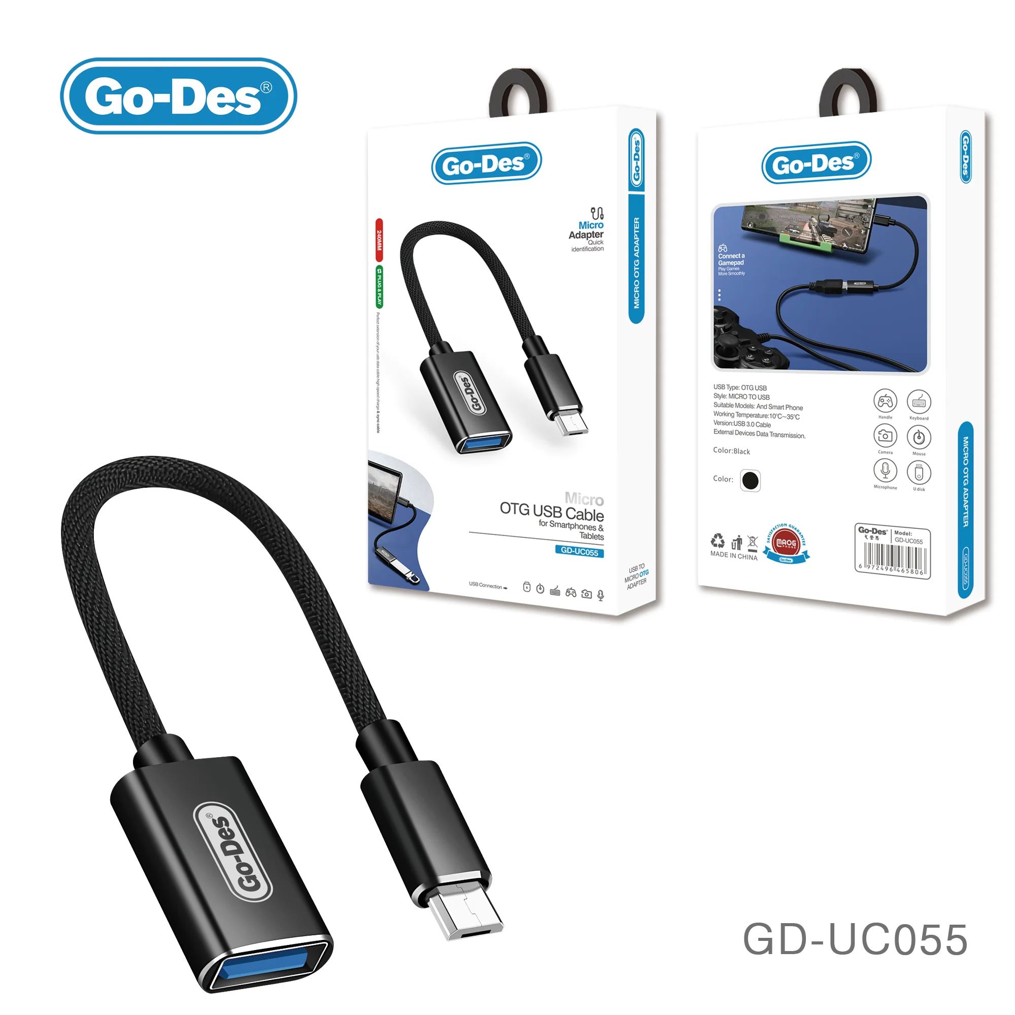 تبدیل Micro USB به USB OTG Go-Des GD-UC055