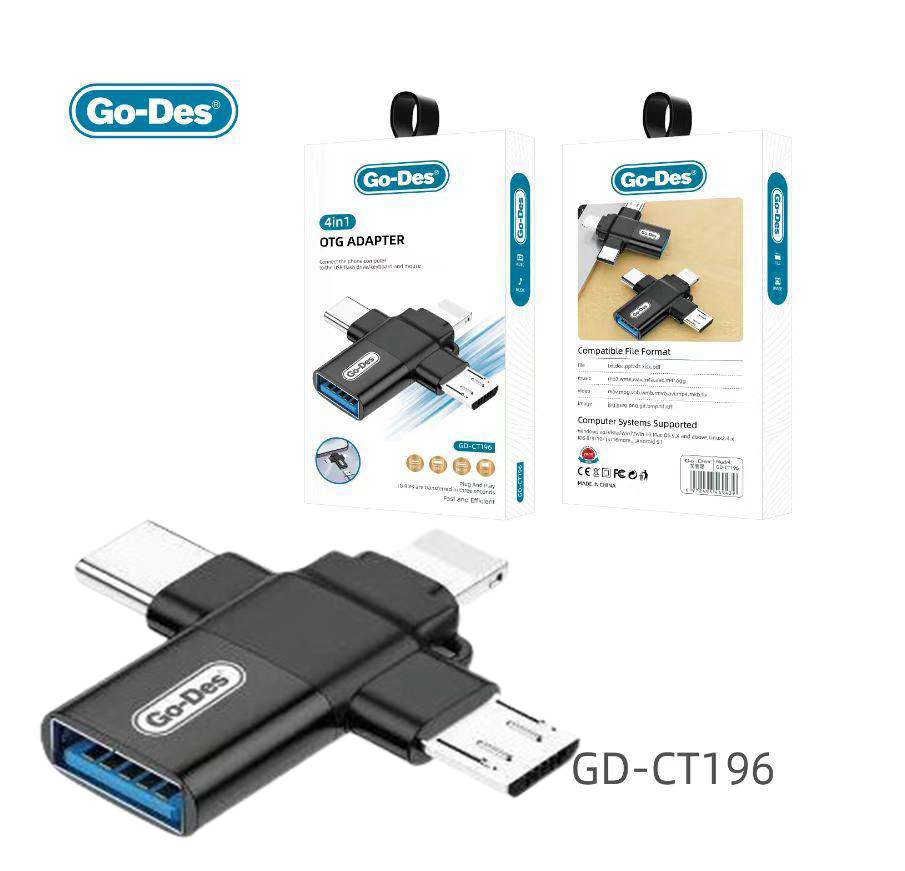 مبدل OTG چهارکاره Go-Des GD-CT196