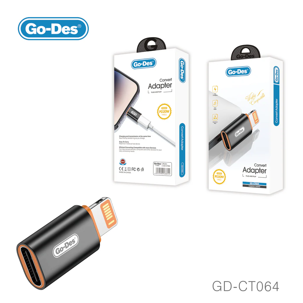 مبدل Type-C به Lightning گو-دس مدل Go-Des GD-CT064