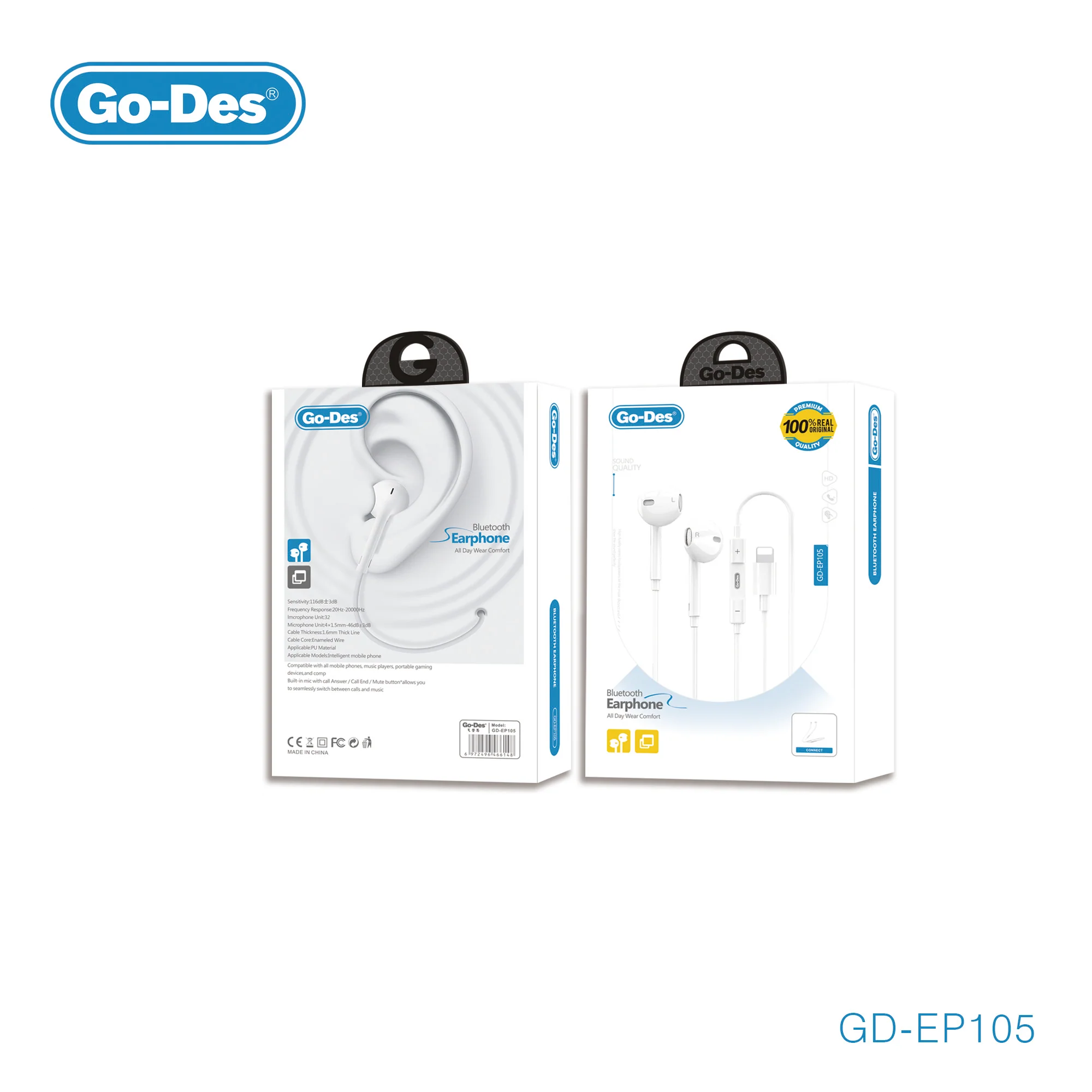 هدفون سیمی آیفون Go-Des مدل GD-EP105