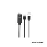 کابل HDMI سه کاره Go Des GD-HM809 - کابل انتقال تصویر 3 در 1 برای Lightning، Type-C و Micro USB