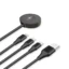 کابل شارژ 4 در 1 Go Des GD-UC561 با کانکتورهای Type-C، Lightning، Micro USB و شارژر ساعت هوشمند، مجهز به شارژ سریع 2 آمپر و انتقال داده ایمن.