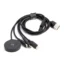 کابل شارژ 4 در 1 Go Des GD-UC561 کابل چندکاره Type-C، Lightning، Micro USB و شارژر ساعت هوشمند