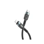 کابل شارژ سریع Go-Des GD-UC609 TC-IP Type-C به Lightning با توان 20 وات PD، قابلیت انتقال اطلاعات، طراحی مقاوم و مناسب آیفون، آیپد و ایرپاد