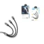 کابل شارژ فوق سریع 3 در 1 Go-Des GD-UC617 کابل Type-C به Lightning و Type-C با توان 100 وات PD