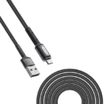 کابل شارژ و انتقال اطلاعات Go-Des GD-UC559M با رابط USB به Micro USB، طول 3 متر، پشتیبانی از شارژ سریع 3 آمپر، انتقال اطلاعات 480Mbps، روکش نایلونی بافته شده مقاوم و کانکتورهای آلومینیومی، مناسب انواع دستگاه‌های مجهز به Micro USB.
