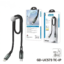 کابل شارژ و انتقال اطلاعات Go-Des GD-UC573TC-IP با رابط Type-C به Lightning، پشتیبانی از فناوری PD و توان 45 وات، روکش نایلونی مقاوم، کانکتورهای فلزی بادوام و مناسب برای شارژ سریع آیفون، آیپد و سایر دستگاه‌های اپل.