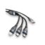 کابل شارژ و انتقال داده 3 در 1 Go-Des GD-UC801 با روکش نایلونی بافته شده، پشتیبانی از شارژ سریع، مقاومت حرارتی و سازگاری با انواع گوشی و تبلت