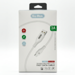 کابل شارژ و انتقال داده Go-Des GD-UC513TC USB به Type-C با جریان 3 آمپر، قابلیت شارژ سریع، انتقال اطلاعات پایدار و سازگاری با انواع گوشی‌ها و دستگاه‌های مجهز به درگاه USB-C.