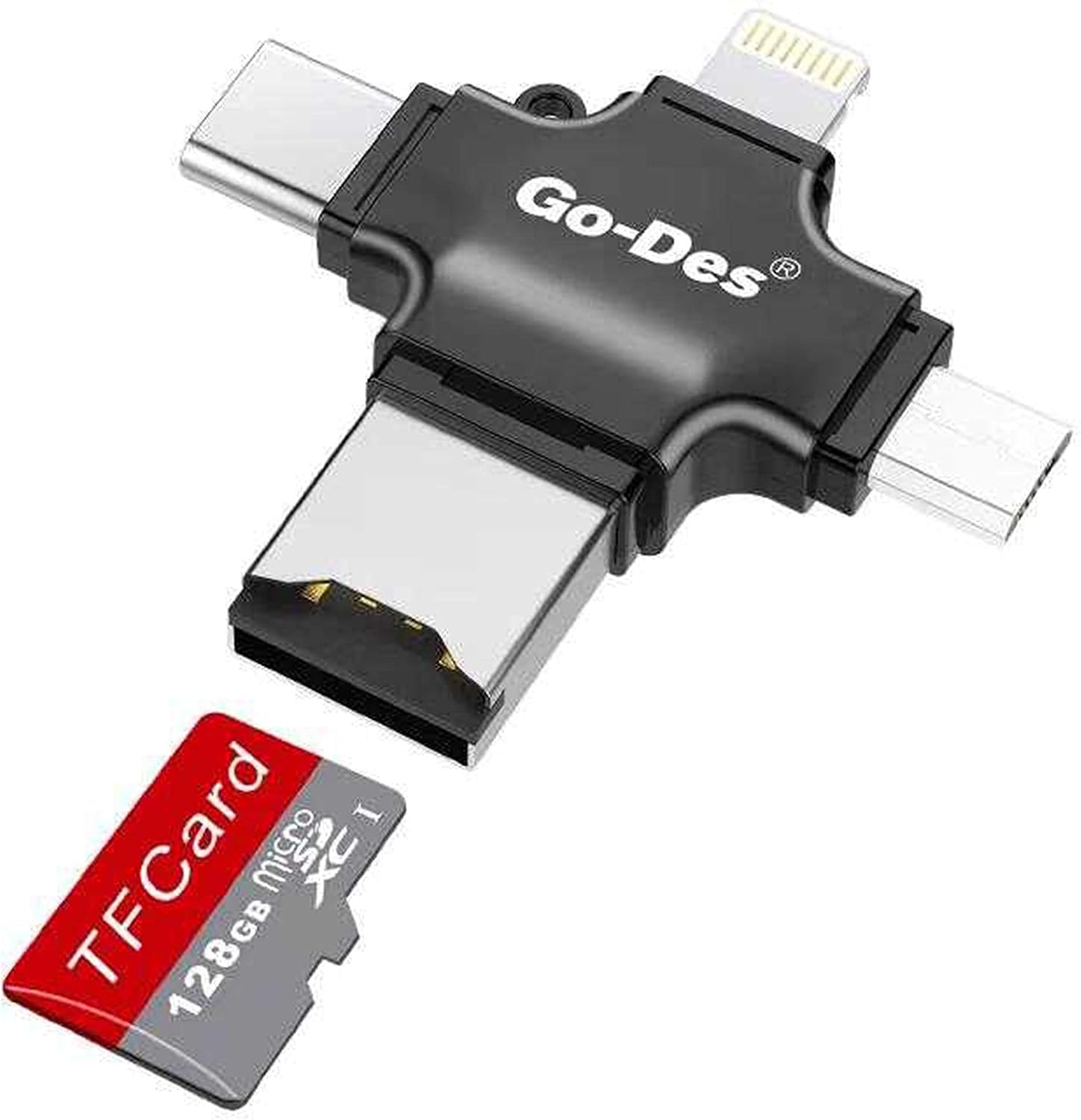 کارت خوان Go-Des GD-DK101 با پشتیبانی از Type-C، Lightning، Micro USB