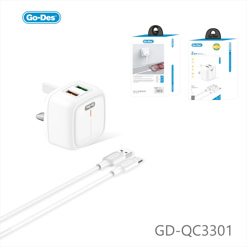 کیت شارژر فست شارژ گو-دس مدل GD-QC3301